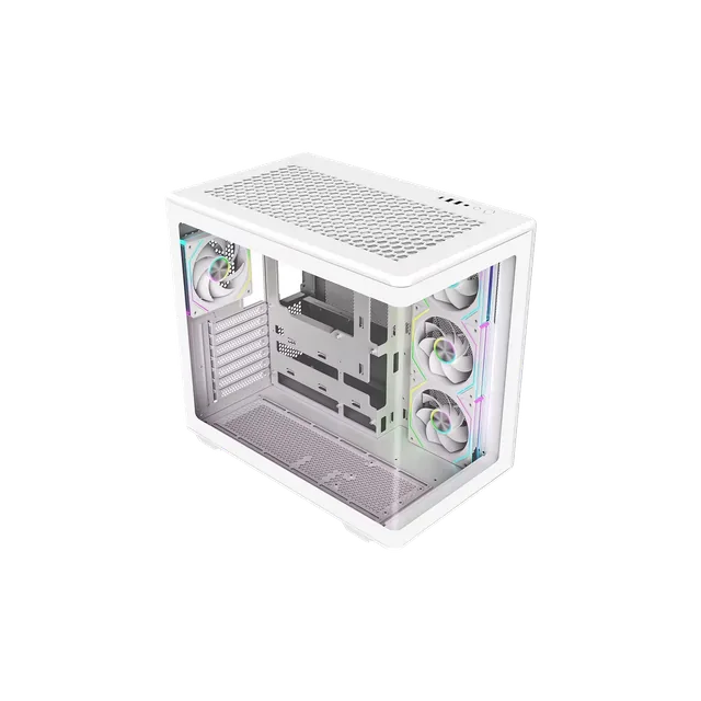Gabinete Cooler Master Elite 600 Mid Tower 4 Fans Argb Tempered Glass White S/fuente