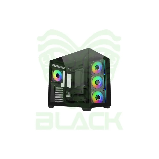Gabinete Cooler Master Elite 681 Mid Tower 4 Fans Argb Tempered Glass Black S/fuente