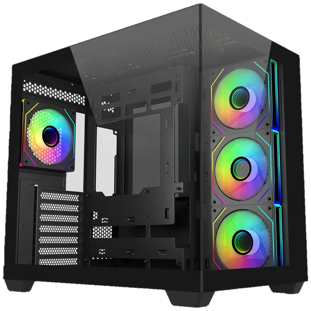 Gabinete Cooler Master Elite 681 Mid Tower ATX 2xTG USB-C 4xFan ARGB PWM Negro