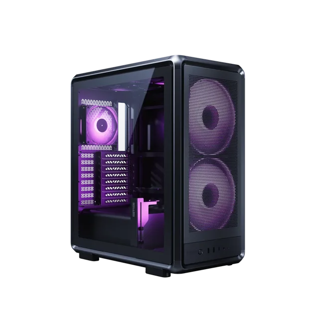 Gabinete Cooler Master MasterFrame 500 Mesh Black 3 Fan ARGB