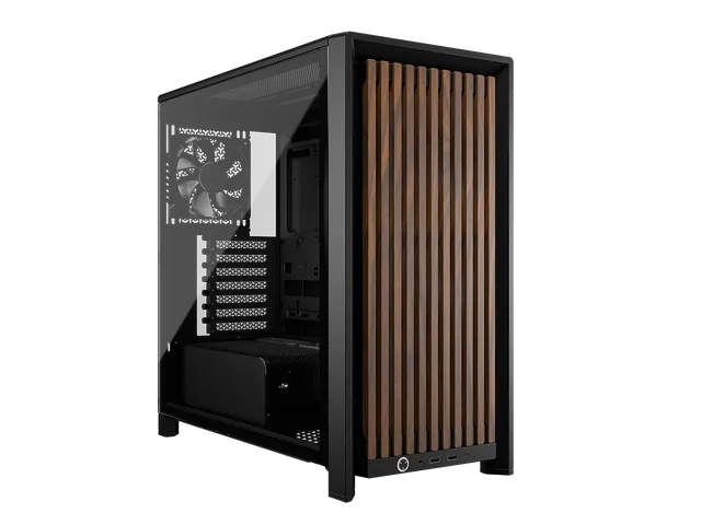 Gabinete Corsair 4000D RS Black/Walnut Wood