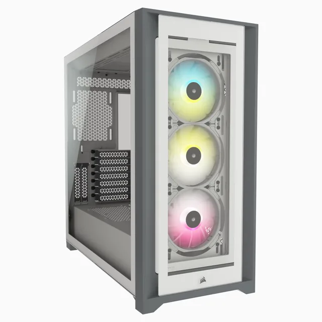 Gabinete Corsair 5000X iCUE RGB TG White ATX