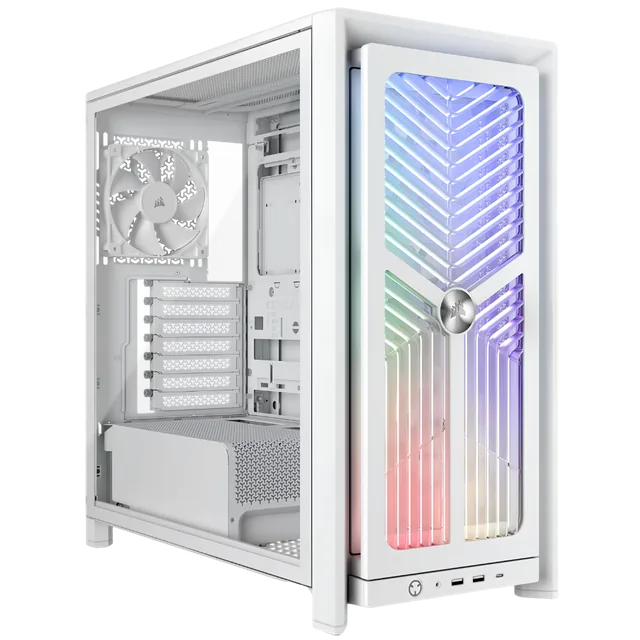 Gabinete Corsair Frame 4000x Rs Mid-tower Tg Fan X3 White