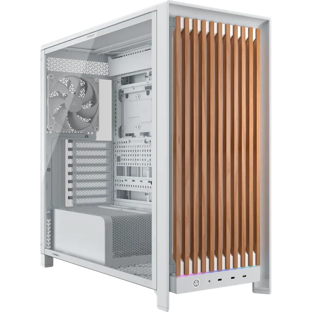 Gabinete Corsair Frame 5000d Wood Rs Performance Mid-tower Case Blanco / Madera