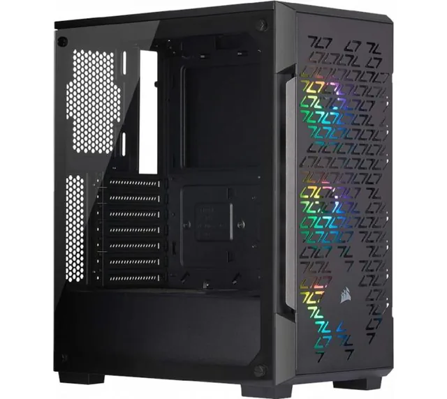 Gabinete Corsair iCUE 220T TG Airflow 3x120mm RGB Black Vidrio Templado