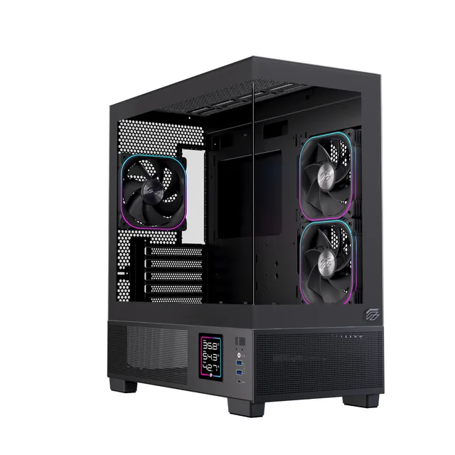 Gabinete Einarex Prisma SM501D Black RGB mATX