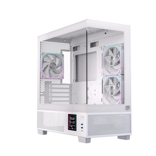 Gabinete Einarex Prisma SM501D White RGB mATX