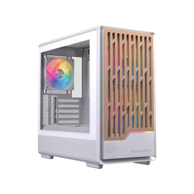 Gabinete Einarex Pulse PM400 White RGB Matx