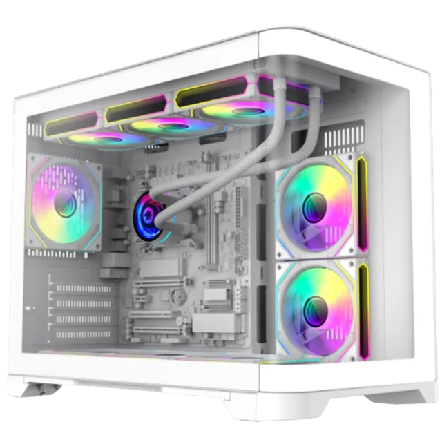 Gabinete Gamemax Hype-M TG Vidrio Templado White