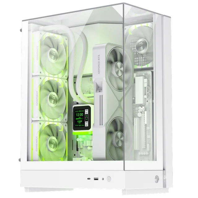 Gabinete Gamemax T20 TG Vidrio Templado White