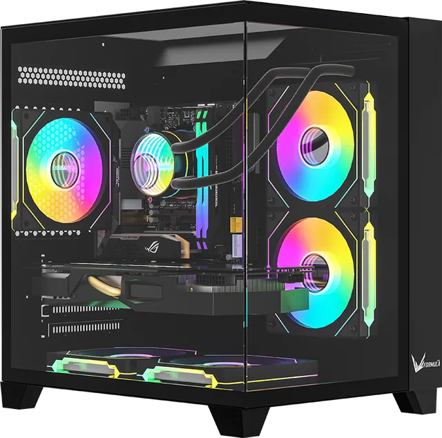 Gabinete Gamer Formula V Crystal Z9m Floe Black (matx + 5 Fans Argb)
