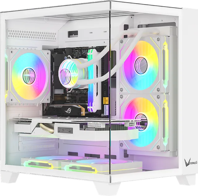 Gabinete Gamer Formula V Crystal Z9m Floe White (matx + 5 Fans Argb)