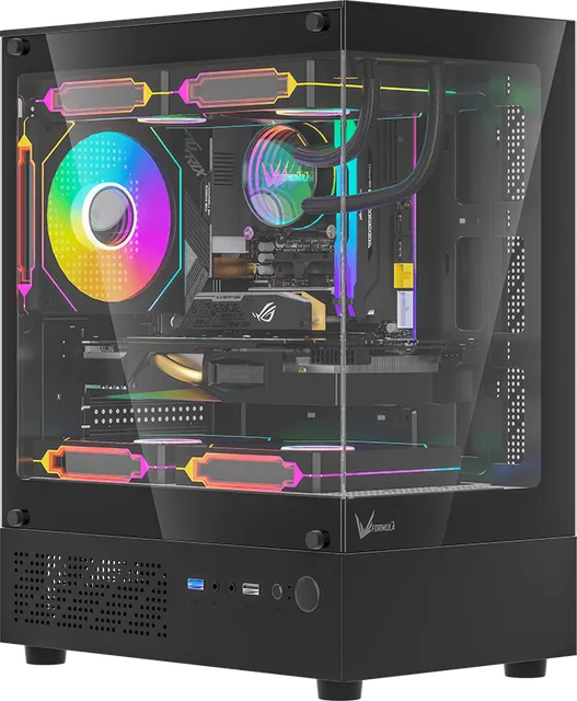 Gabinete Gamer Formula V Line Crystal Z1cm Plus Black Sin 625.699,89 Controladores Rgb (matx, 3 Fans Cosmic 12)