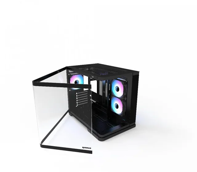 GABINETE GAMER RAIDMAX INFINITA i630 FISHTANK CURVED GLASS ARGB BLACK