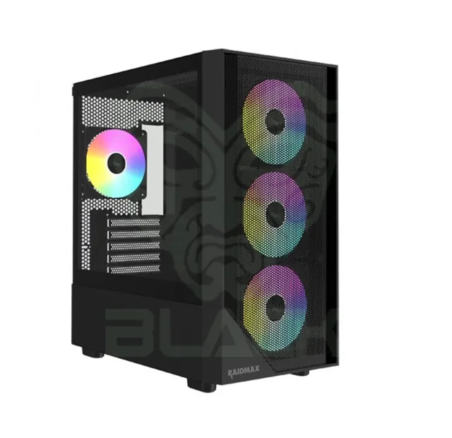 Gabinete Gamer Raidmax Meshian X609M Black Microatx Tg ARGB