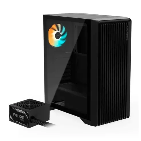 Gabinete Gigabyte C103 Glass Psu Bundle + Fuente 650w Gold 80+