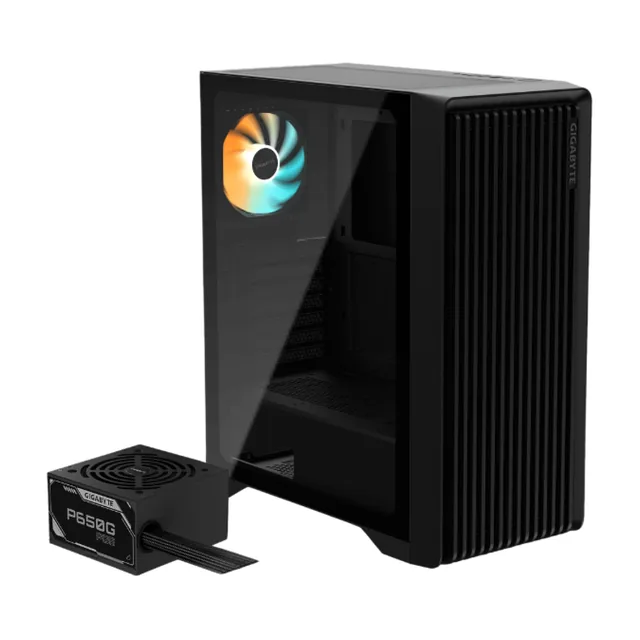 Gabinete Gigabyte C103 GLASS TG x1 ARGB Fan x1 c/Fuente 650W 80+ Gold (7034)