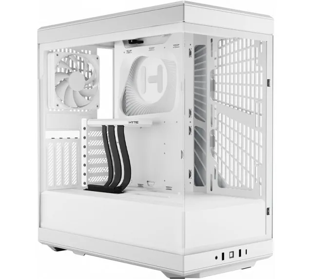 Gabinete HYTE Y40 Snow White Vidrio Templado 2x120mm Fans Vertical GPU Mount Inc. Cable Riser PCIe 4x16 USB-C 3.2