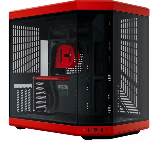 Gabinete HYTE Y70 Black Cherry Vidrio Templado Inc. Cable Riser PCIe 4x16 USB-C 3.2