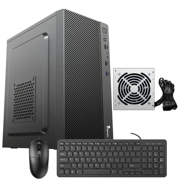 Gabinete Kit Esparta Kit001 + Fuente 500W + Teclado Y Mouse