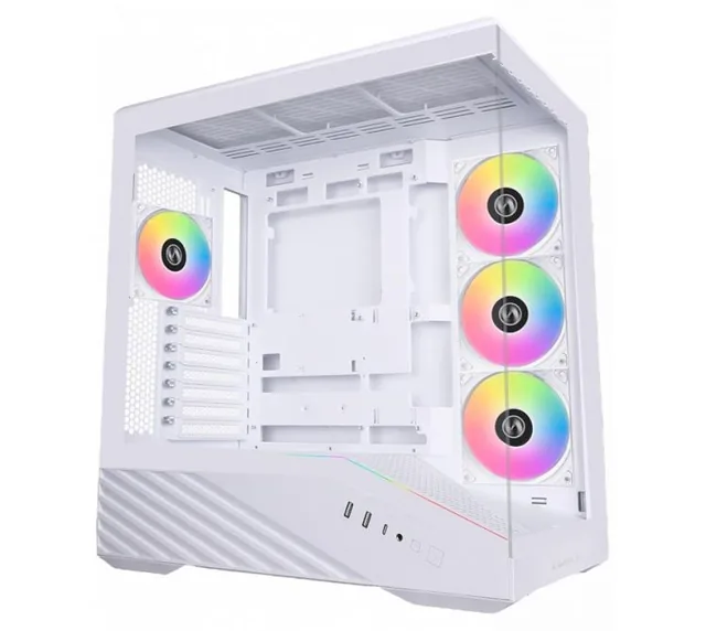 Gabinete Lian Li Vector V100W White 4x120mm ARGB Fans USB-C