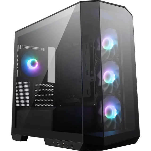 Gabinete Mag Pano M100r Pz Black Tg Fan X4 Argb Msi