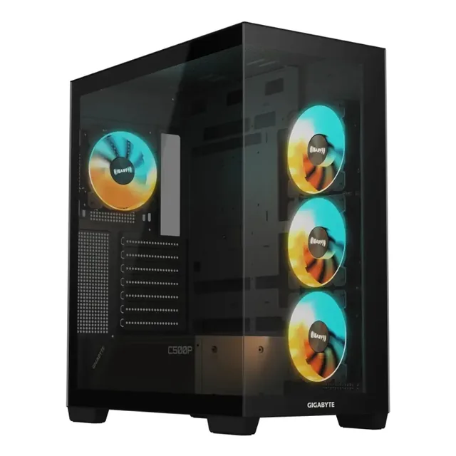 GABINETE MID TOWER GIGABYTE C500 PANORAMIC STEALTH NEGRO SIN FUENTE