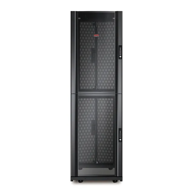 Gabinete NetShelter SX para entornos de hospedaje de equipos (co-location) 2 x 20 U, 600 mm de ancho x 1070 mm de profundidad, con paneles laterales, negro