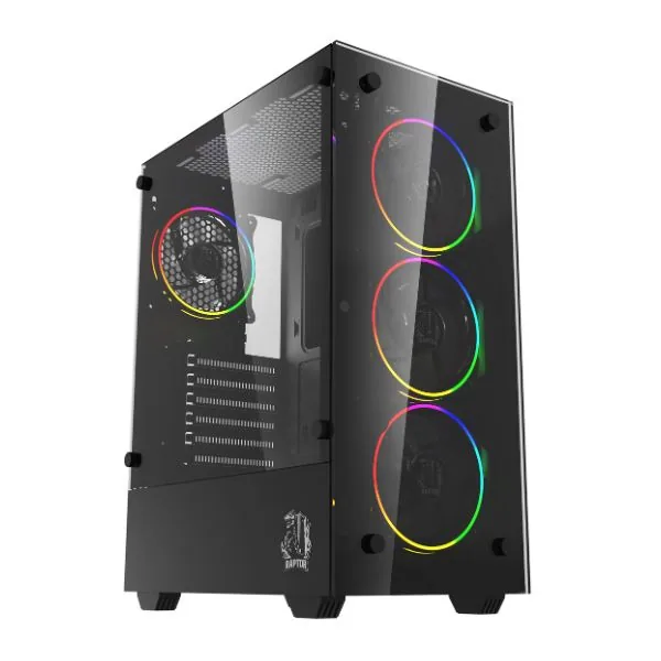 GABINETE RAPTOR SENTINEL TG 4FAN RGB
