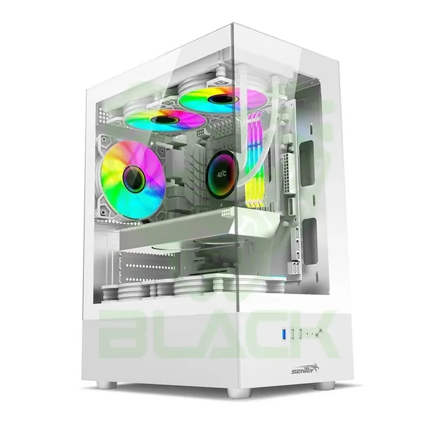 Gabinete Sentey (6100-sf-w) H10 Lateral Acrilico Blanco