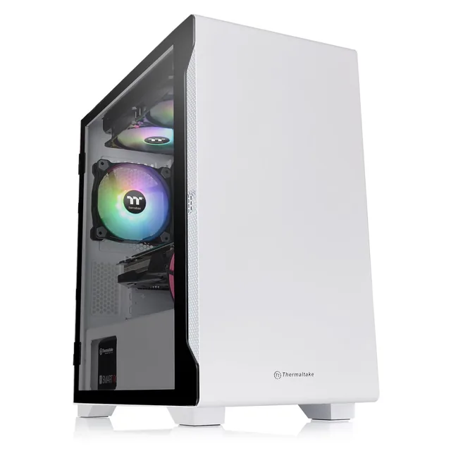 Gabinete Thermaltake S100 Mid Tower TG FANX1 White