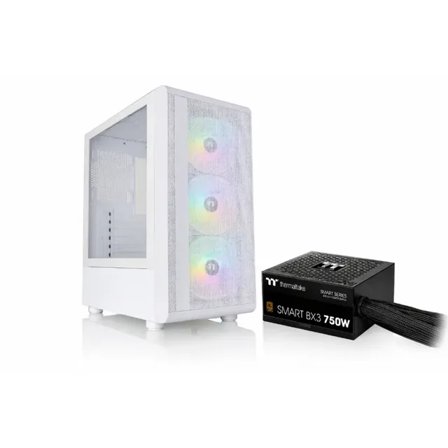 GABINETE THERMALTAKE S200 BLANCO CON FUENTE 750W 80 PLUS WBX3750W