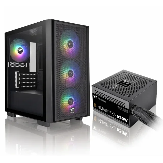GABINETE THERMALTAKE S200 CON FUENTE 650W 80 PLUS