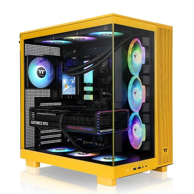 Gabinete Thermaltake View 380 Xl Mid-tower Tg X2 Fan Argb X1 Reverse Fan X3 Bumblebee