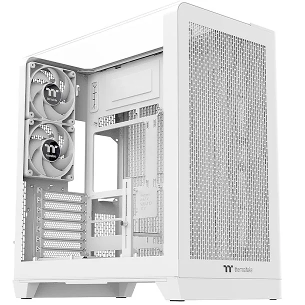 GABINETE THERMALTAKE VIEW 390 AIR TG CURVO 2FAN SNOW WHITE