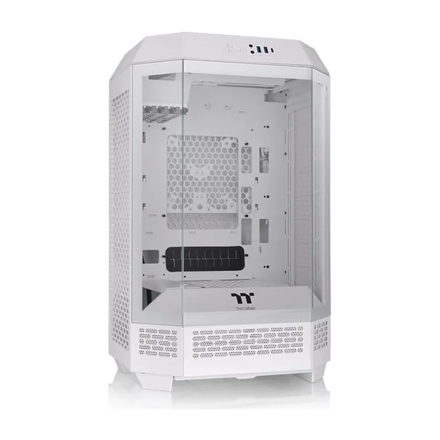 Gabinete TT The Tower 300 Mid-Tower TG x3 Fan x2 Snow White (1068)