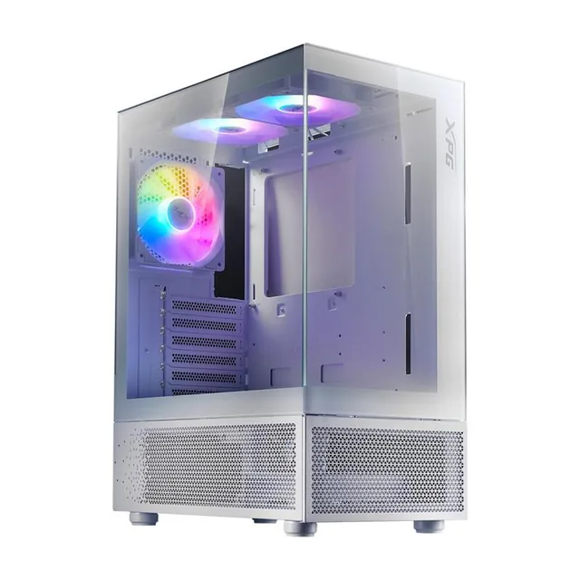 Gabinete XPG Invader X Mini White 5x120mm ARGB Fan Vidrio Templado