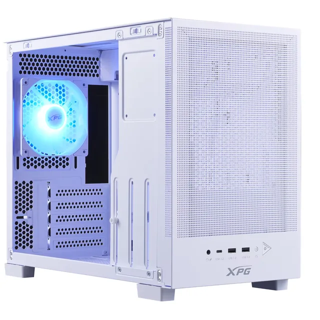 Gabinete XPG Valor Mesh Nano White 1x120mm ARGB Fan USB-C M-ATX