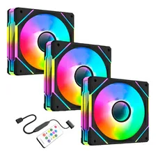 Kit Controladora 3 Coolers Sentey Argb 120 Gabinete Pc Gamer Negro