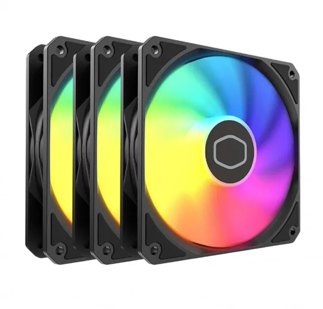 Kit Fan Cooler Master MasterFan MF120 Lite ARGB Pack x3 120mm 1750 RPM PWM 4pin Negro
