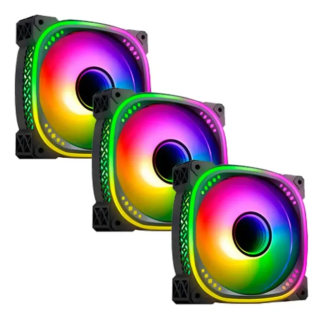 Kit X 3 Cooler Gabinete Sentey F70 Argb 120mm Gs-1170 Oem !! Negro