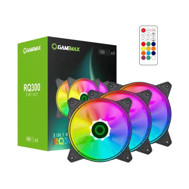 Kit x3 Cooler Fan Gamemax RQ300 ARGB 120mm