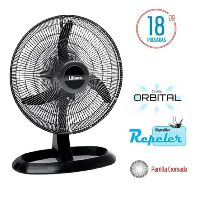 LILIANA TURBO VENTILADOR OSC. 18 ORBITAL ASPAS PLASTICAS C/REPELER VOTR18