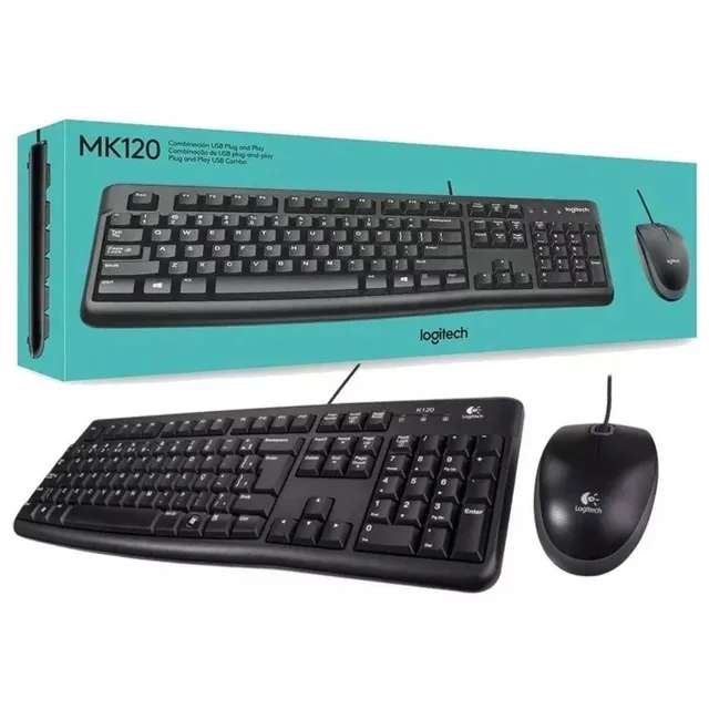 LOGITECH MK120 TECLADO Y MOUSE CABLE USB