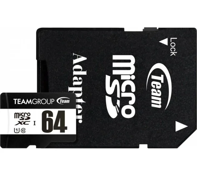 Memoria Micro SDXC Team UHS-I 64GB 100MB/s Clase 10 con Adaptador