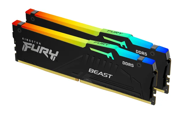 Memoria Kingston Fury Beast 32GB DDR5 5600MHz DIMM RGB Black
