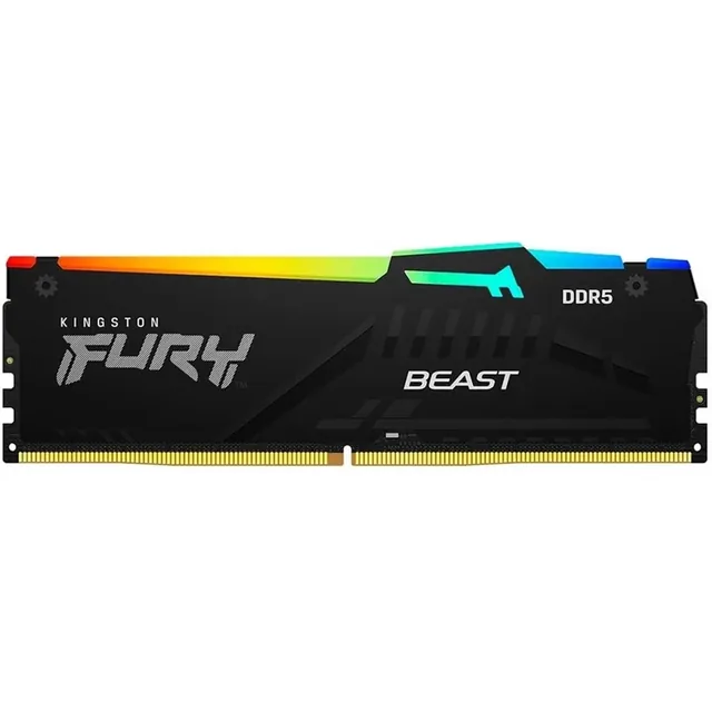 Memoria Kingston Fury Beast 8GB DDR5 6000MHz DIMM RGB Black