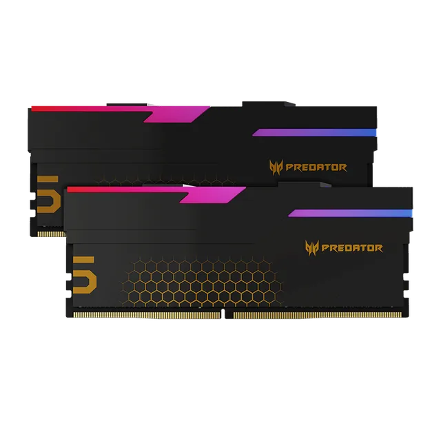 MEMORIAS RAM PREDATOR UDIMM HERMES RGB BLACK 32GB KIT (16GB x2) DDR5 6800MHz