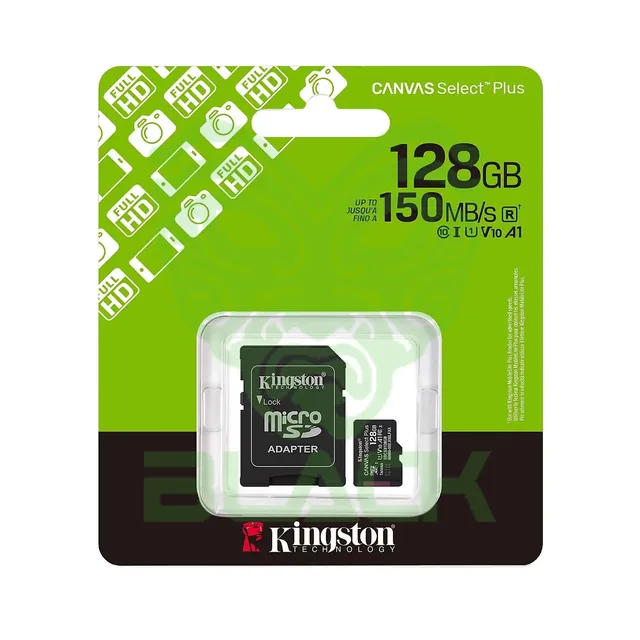 Micro Sd 128GB C10 Kingston Canvas Select Plus G3