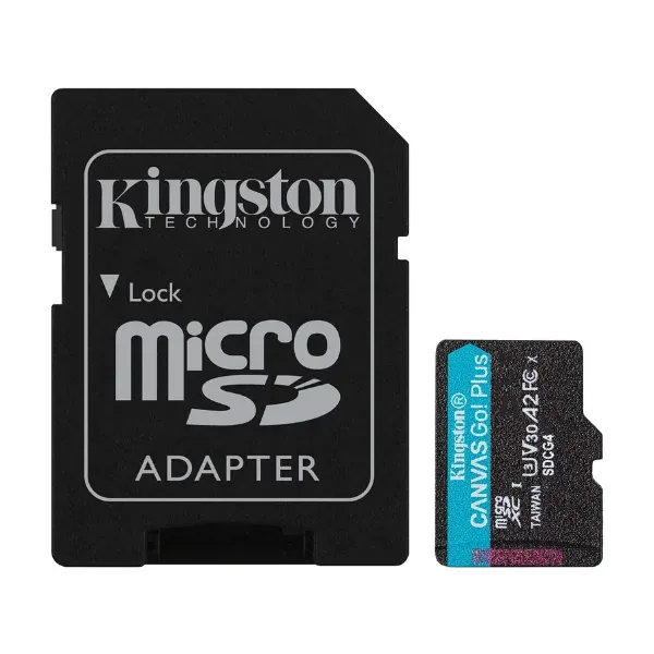 Micro SD Kingston 128GB c/Adap Canvas GO! Plus Gen4 4K Camara Drones